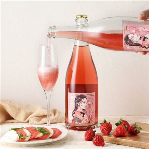 ほのかに苺香る 麗しピンクロゼ スパークリングワイン 12.5度 750ml